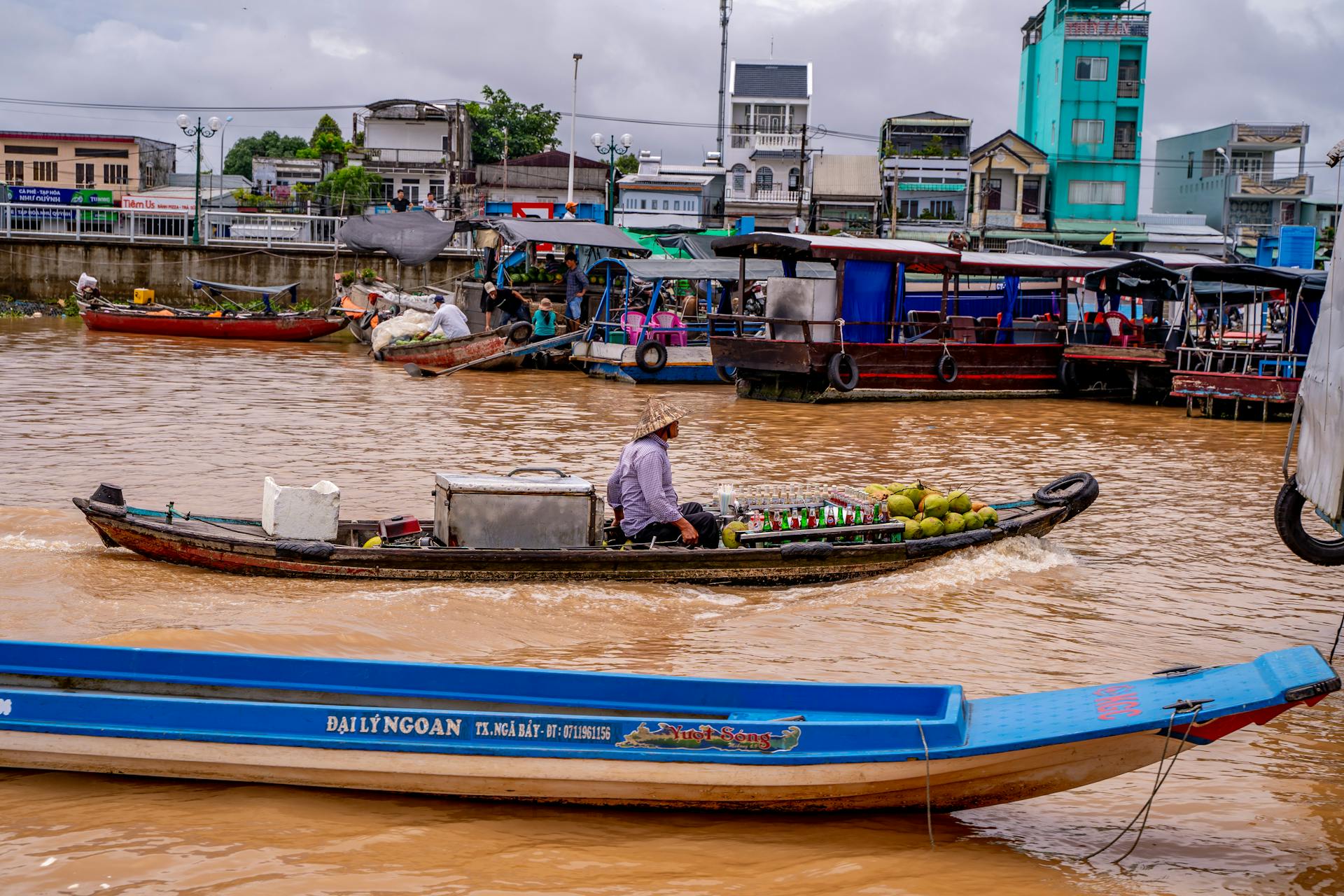 Can Tho City view from Mekong